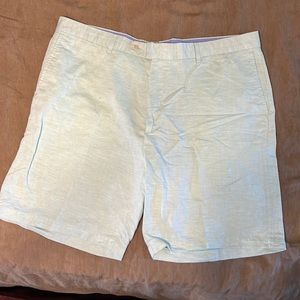 Peter Millar pale mint linen shorts size 40